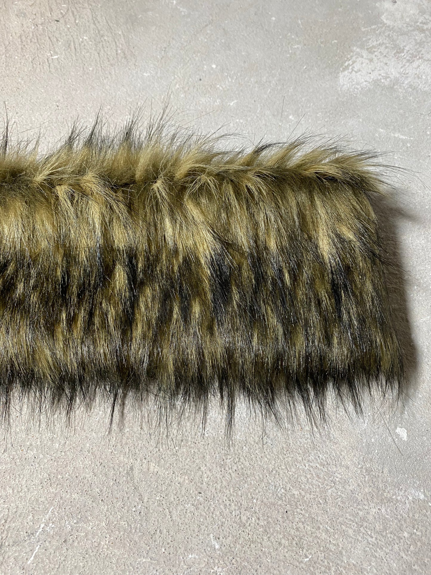 Ceinture faux fur kaki camouflage